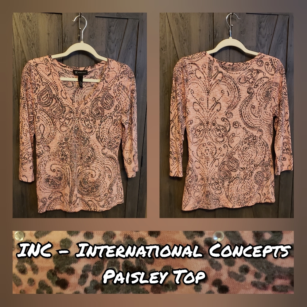 INC International Concepts Paisley Top